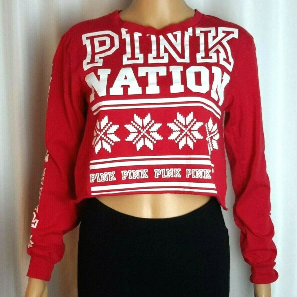 Pink Victoria's Secret Long Sleeves Women's Top S